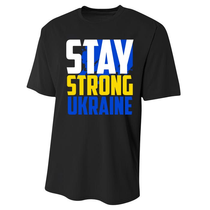 Stay Strong Ukraine Performance Sprint T-Shirt