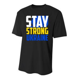 Stay Strong Ukraine Youth Performance Sprint T-Shirt