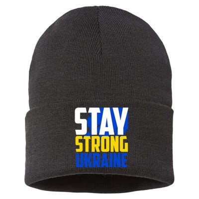 Stay Strong Ukraine Sustainable Knit Beanie