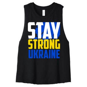 Stay Strong Ukraine Women's Racerback Cropped Tank