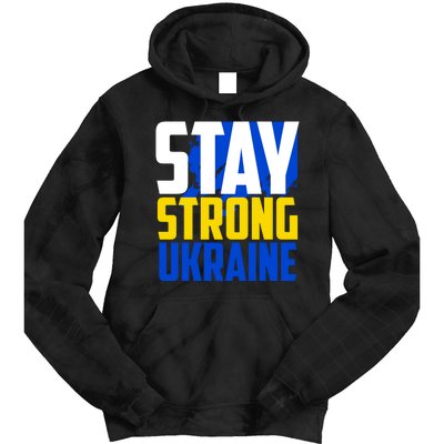 Stay Strong Ukraine Tie Dye Hoodie