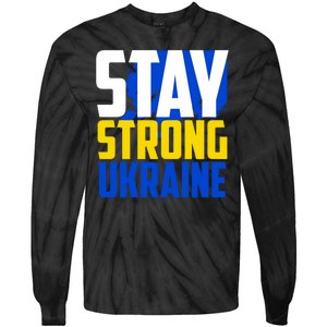 Stay Strong Ukraine Tie-Dye Long Sleeve Shirt