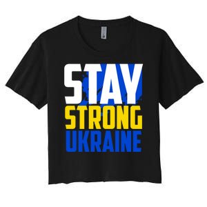 Stay Strong Ukraine Women's Crop Top Tee