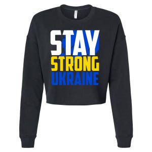 Stay Strong Ukraine Cropped Pullover Crew