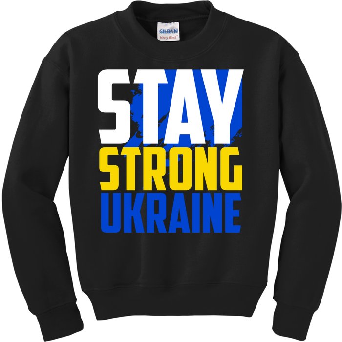 Stay Strong Ukraine Kids Sweatshirt