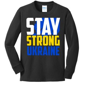 Stay Strong Ukraine Kids Long Sleeve Shirt