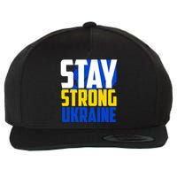 Stay Strong Ukraine Wool Snapback Cap