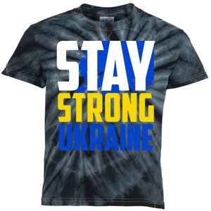 Stay Strong Ukraine Kids Tie-Dye T-Shirt