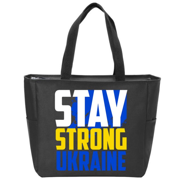 Stay Strong Ukraine Zip Tote Bag