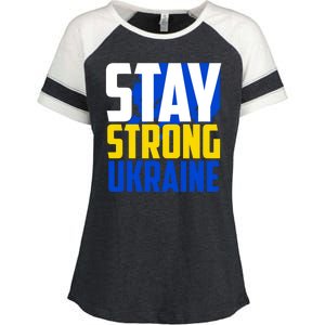 Stay Strong Ukraine Enza Ladies Jersey Colorblock Tee