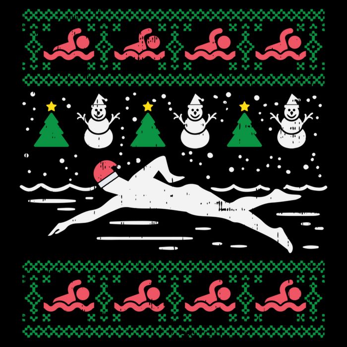 Swimmin Santa Ugly Christmas Sweater Sport Swim Swimmer Gift Mug