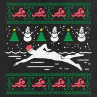 Swimmin Santa Ugly Christmas Sweater Sport Swim Swimmer Gift Hat