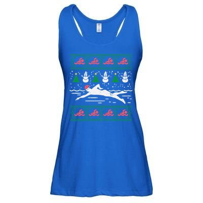 Swimmin Santa Ugly Christmas Sweater Sport Swim Swimmer Gift Ladies Essential Flowy Tank