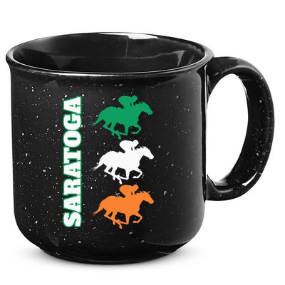 Saratoga Springs Upstate New York Horse Racing 15oz Campfire Ceramic Mug