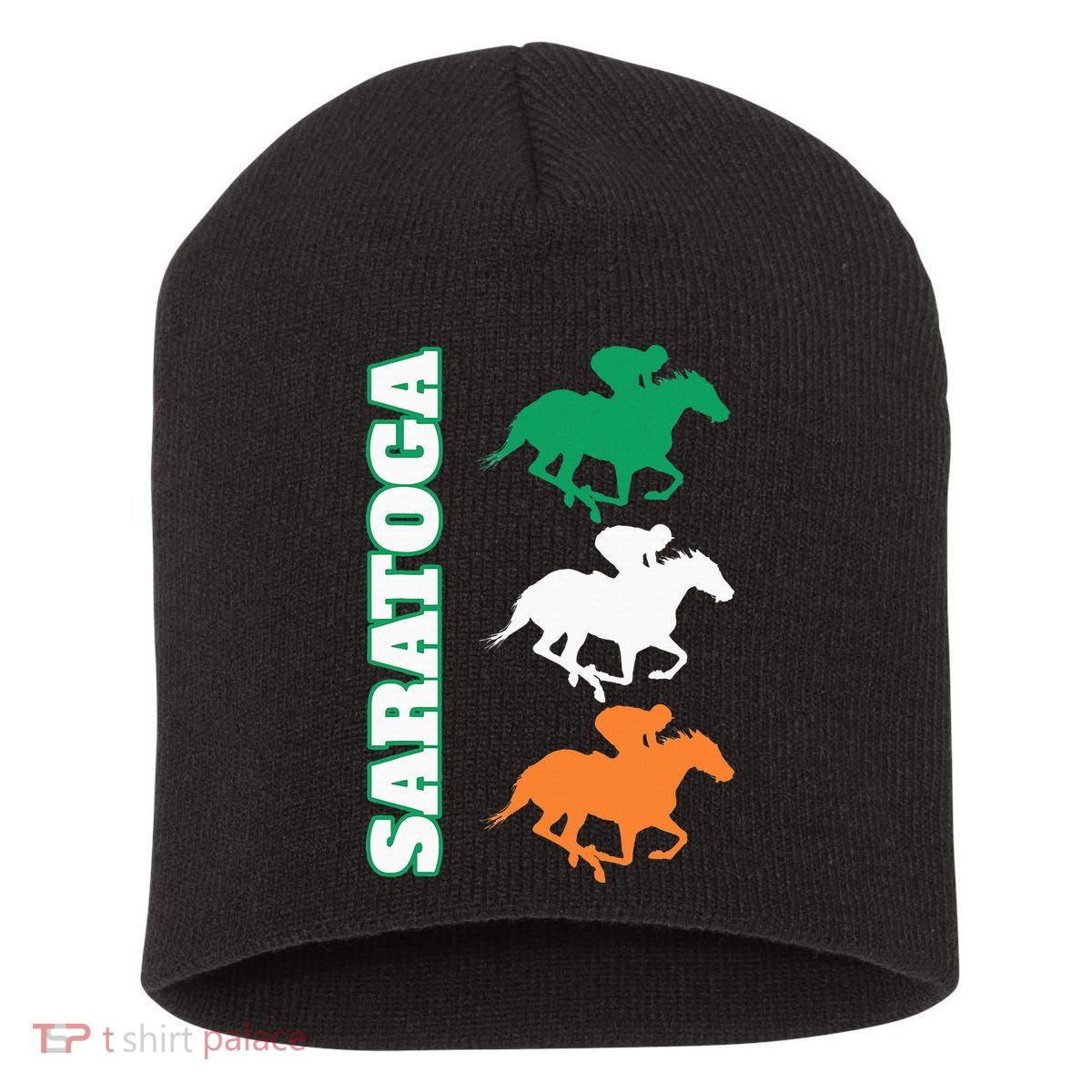 Saratoga Springs Upstate New York Horse Racing Short Acrylic Beanie