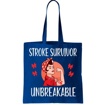 Stroke Survivor Unbreakable Red Ribbon Stroke Warrior Gift Tote Bag