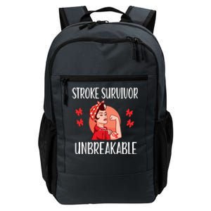 Stroke Survivor Unbreakable Red Ribbon Stroke Warrior Gift Daily Commute Backpack