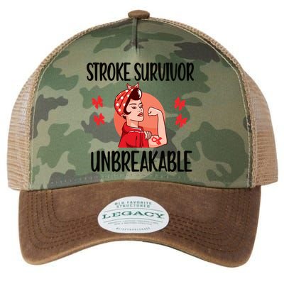 Stroke Survivor Unbreakable Stroke Warrior Gift Legacy Tie Dye Trucker Hat