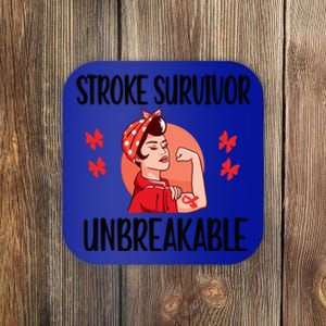 Stroke Survivor Unbreakable Stroke Warrior Gift Coaster