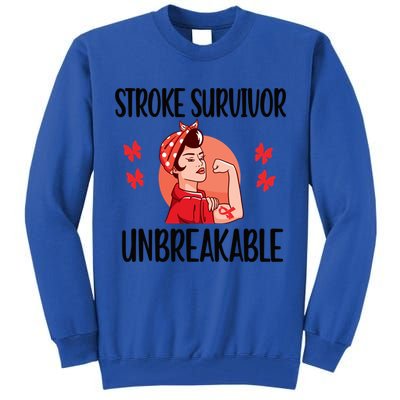 Stroke Survivor Unbreakable Stroke Warrior Gift Tall Sweatshirt