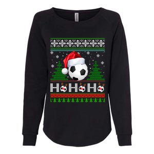 Santa Soccer Ugly Christmas Soccer Xmas Gift Womens California Wash Sweatshirt