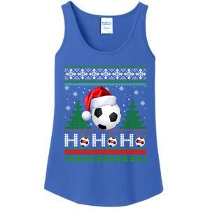 Santa Soccer Ugly Christmas Soccer Xmas Gift Ladies Essential Tank