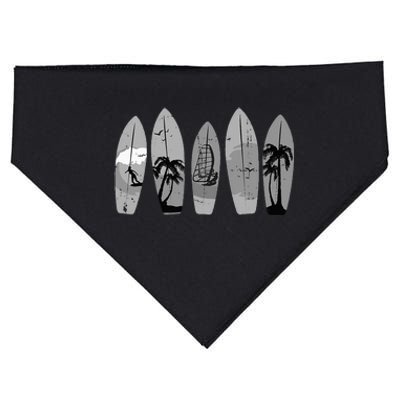 Surfing Surfboard Vintage Classic Retro Surfboarder Surfer USA-Made Doggie Bandana