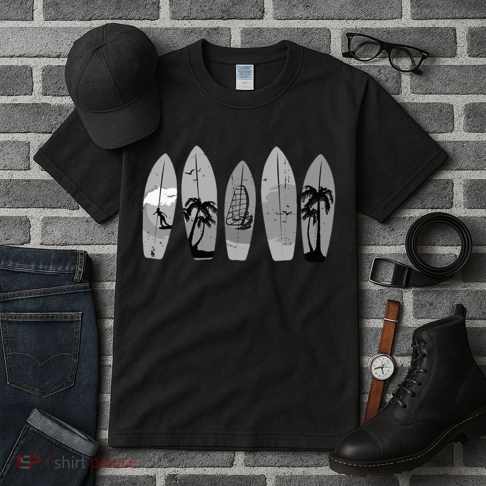 Surfing Surfboard Vintage Classic Retro Surfboarder Surfer Tall T-Shirt