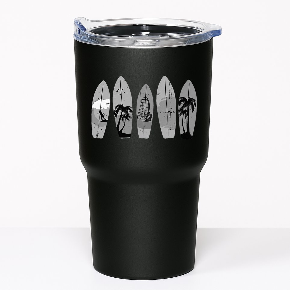 Surfing Surfboard Vintage Classic Retro Surfboarder Surfer Tumbler
