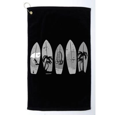 Surfing Surfboard Vintage Classic Retro Surfboarder Surfer Golf Towel