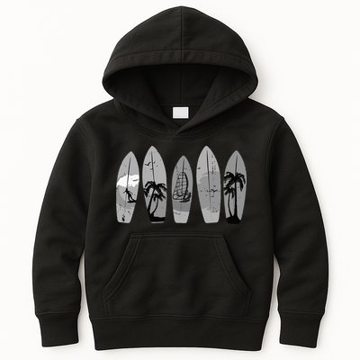 Surfing Surfboard Vintage Classic Retro Surfboarder Surfer Kids Hoodie