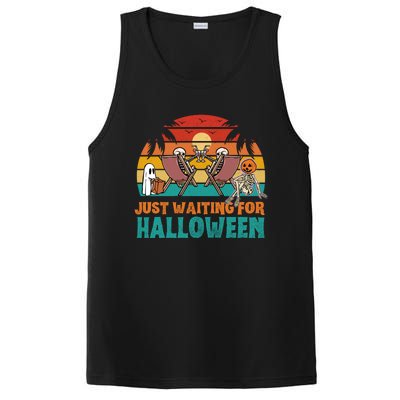 Skeleton Spooky Vibe Summer Funny Just Waiting For Halloween Gift PosiCharge Competitor Tank