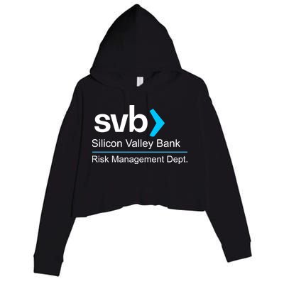 Svb Silicon Valley Bank Risk Management Dept Crop Fleece Hoodie