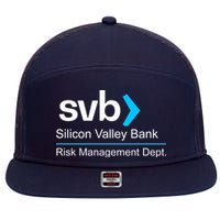 Svb Silicon Valley Bank Risk Management Dept 7 Panel Mesh Trucker Snapback Hat