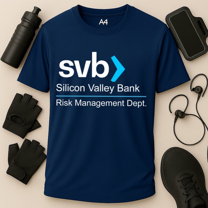 Svb Silicon Valley Bank Risk Management Dept Cooling Performance Crew T-Shirt