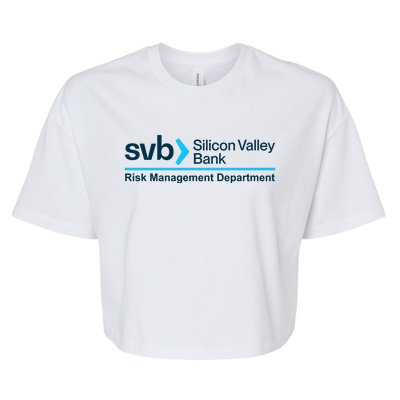 SVB Silicon Valley Bank Risk Management Department Bella+Canvas Jersey Crop Tee