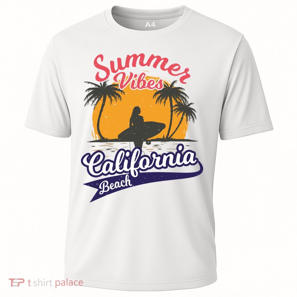 Surfing Summer Vibes California Beach Vintage Gift Performance Shirt