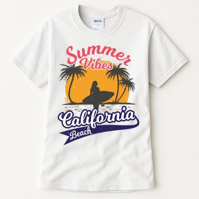Surfing Summer Vibes California Beach Vintage Gift Tall T-Shirt