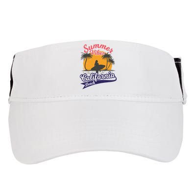 Surfing Summer Vibes California Beach Vintage Gift Adult Drive Performance Visor