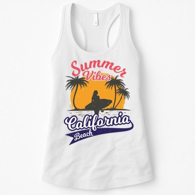 Surfing Summer Vibes California Beach Vintage Gift Womens Tank Top