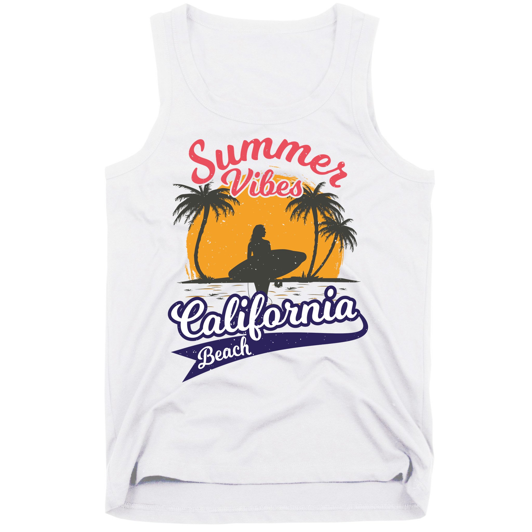 Surfing Summer Vibes California Beach Vintage Gift Tank Top