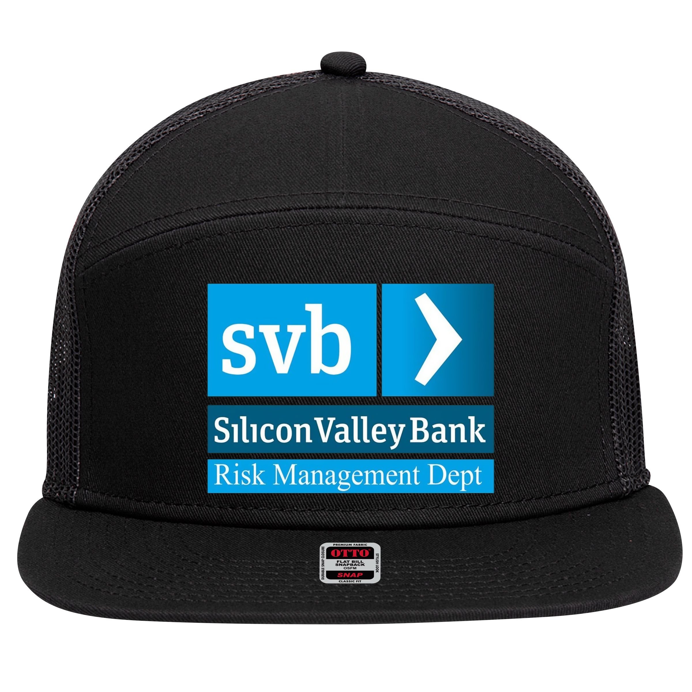 Svb Silicon Valley Bank 7 Panel Mesh Trucker Snapback Hat