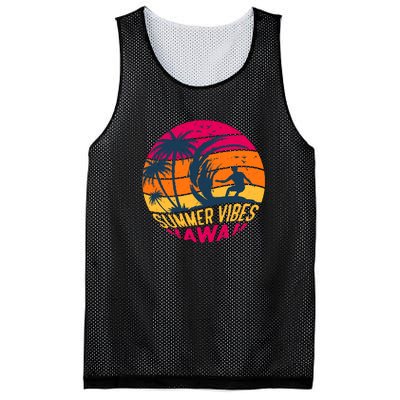 Surfing Summer Vibes Hawaii Surfing Vintage Gift Mesh Reversible Basketball Jersey Tank