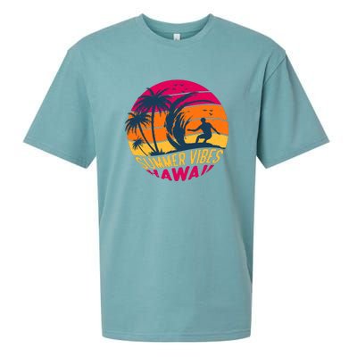 Surfing Summer Vibes Hawaii Surfing Vintage Gift Sueded Cloud Jersey T-Shirt