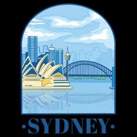 Sydney Skyline View Bucket Hat