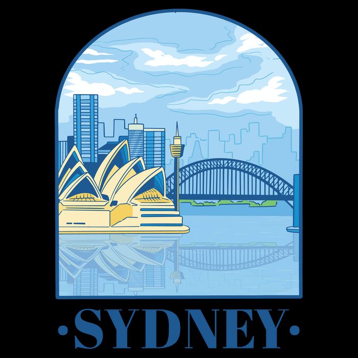Sydney Skyline View Bucket Hat