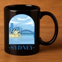 Sydney Skyline View 11oz C Handle Ceramic Mug