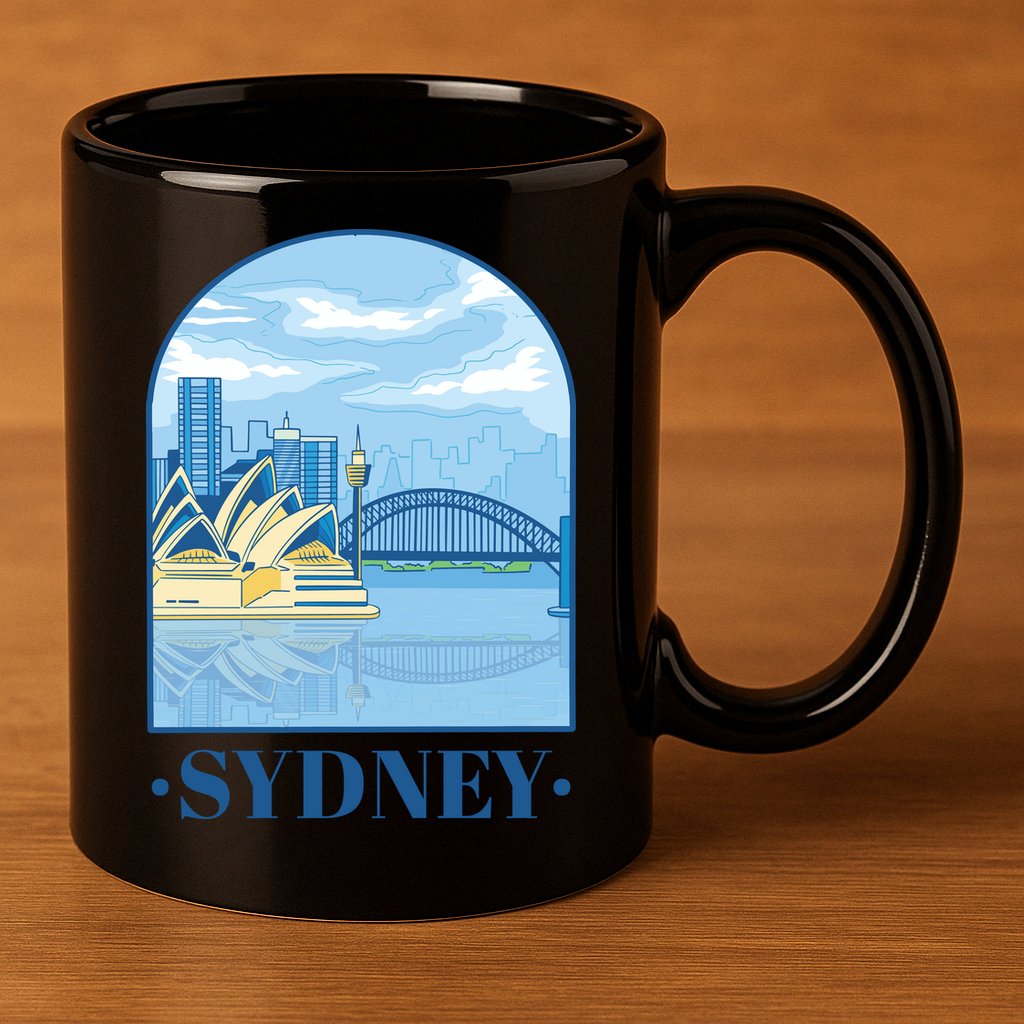 Sydney Skyline View 11oz C Handle Ceramic Mug