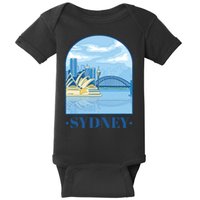 Sydney Skyline View Baby Bodysuit