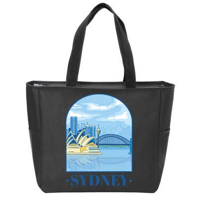 Sydney Skyline View Zip Tote Bag